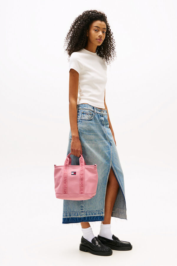 Tommy Jeans Bolso de mujer estilo mini tote en color rosa de Tommy Jeans. rosa
