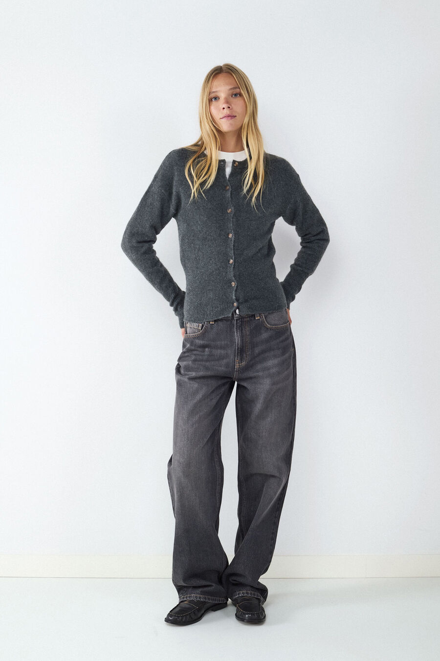 Cárdigan punto botones