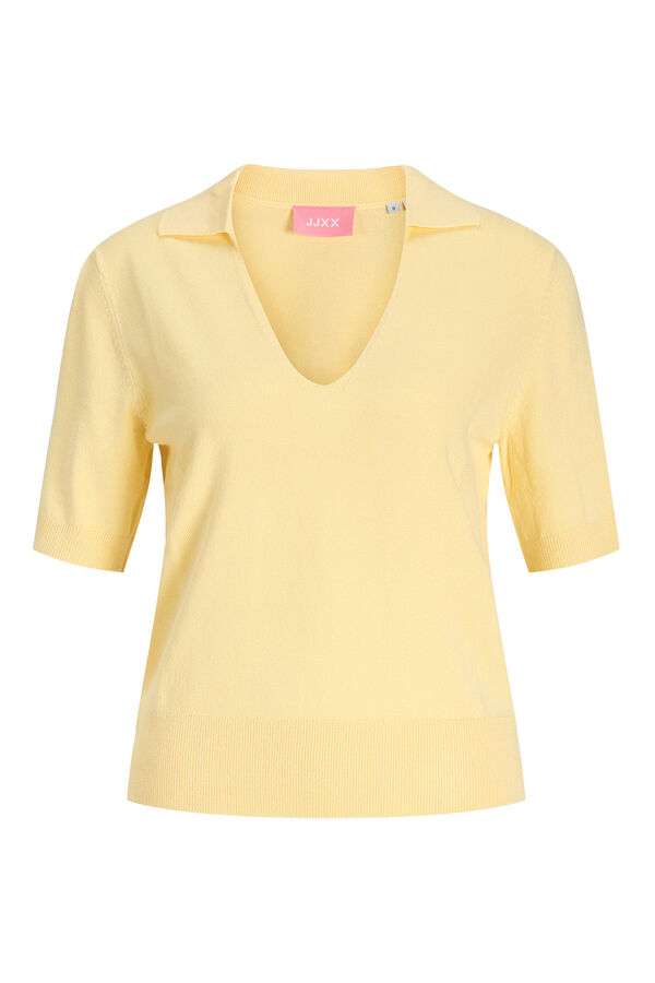 Jack & Jones Polo punto manga corta regular amarillo