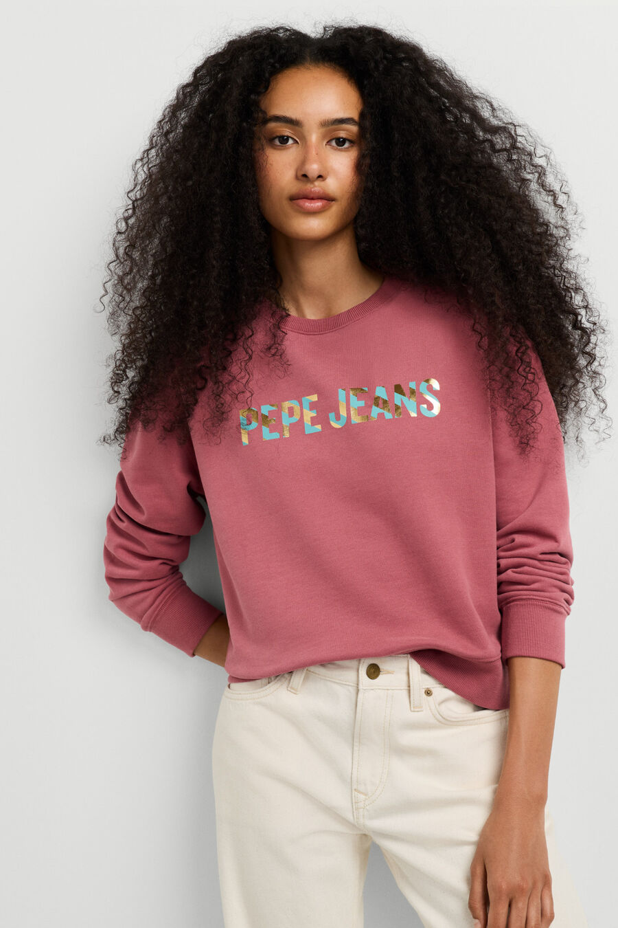 Sudadera cuello redondo logo