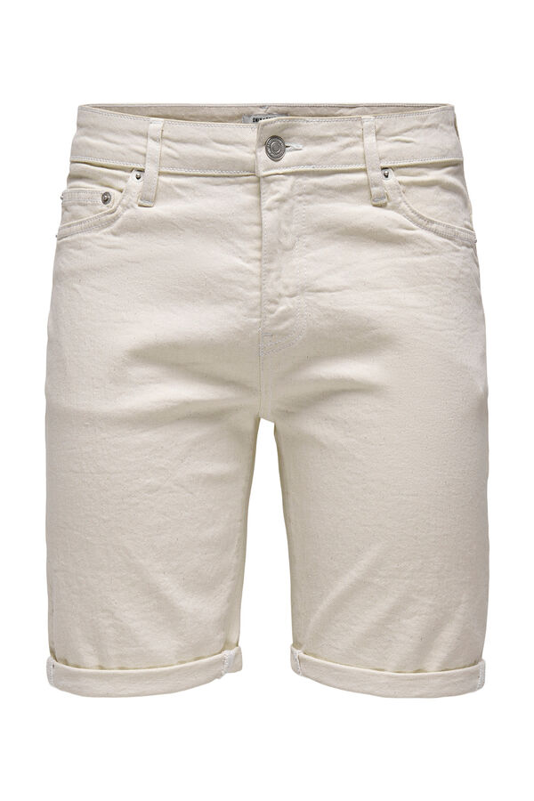 Only & Sons Jeans-Bermudas Nude