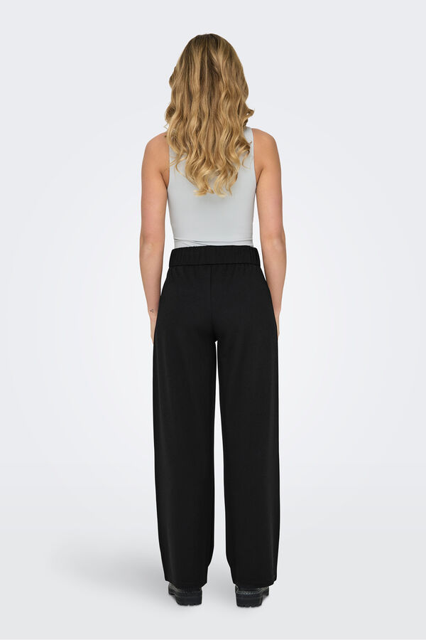 JDY Wide fluid trousers black