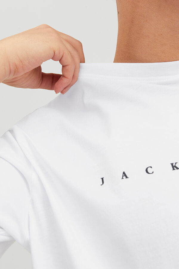 Jack & Jones Camiseta relaxed fit logo blanco