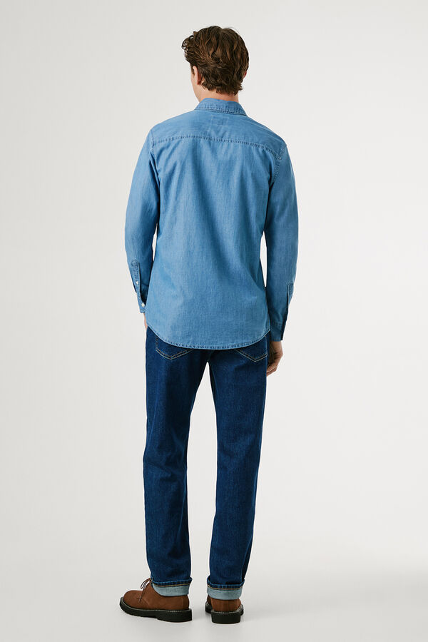 Pepe Jeans Classic fitted shirt blue
