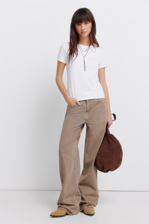 Springfield Basic fitted T-shirt white