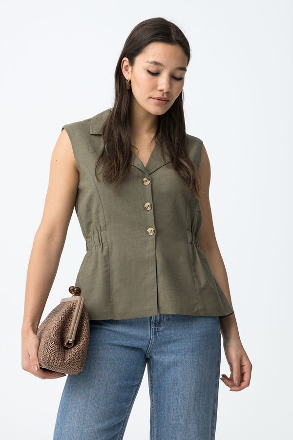 Tiffosi Sleeveless top beige