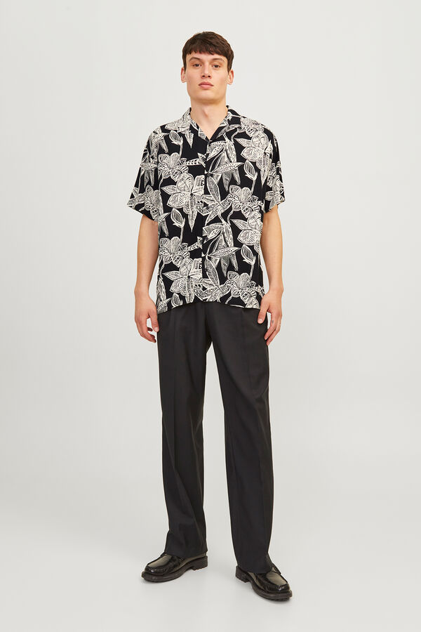 Jack & Jones Camisa mangas corta relaxed fit negro