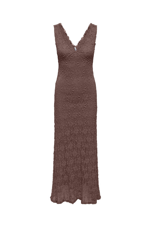 Only Vestido comprido de renda cru