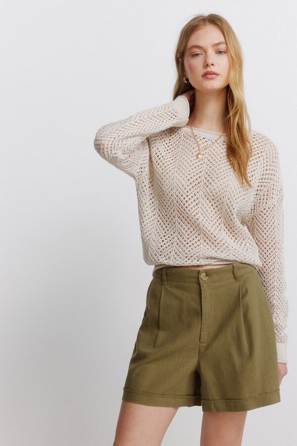 Springfield Cal&ccedil;&otilde;es de linho estampado