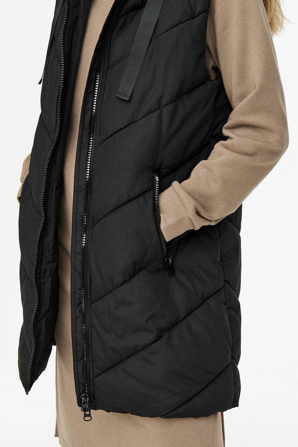 Springfield Quilted vest with hood black