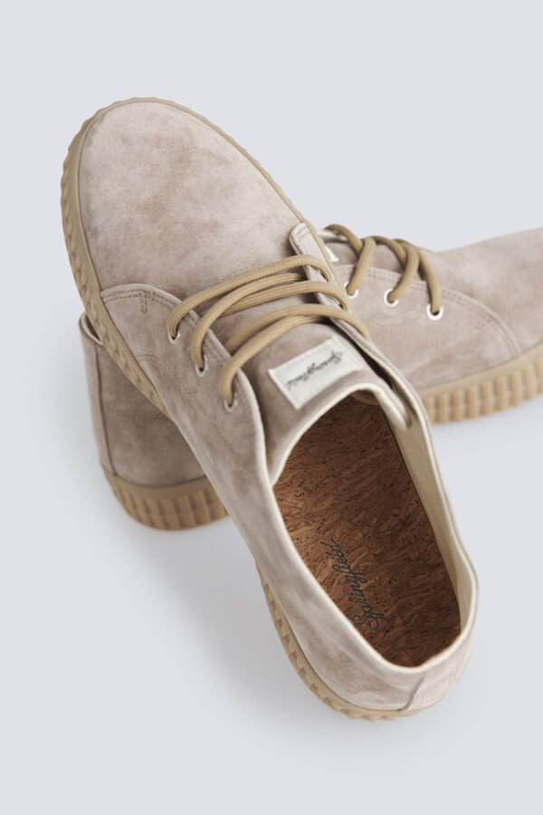 Springfield Leather lace-up ankle boot grey