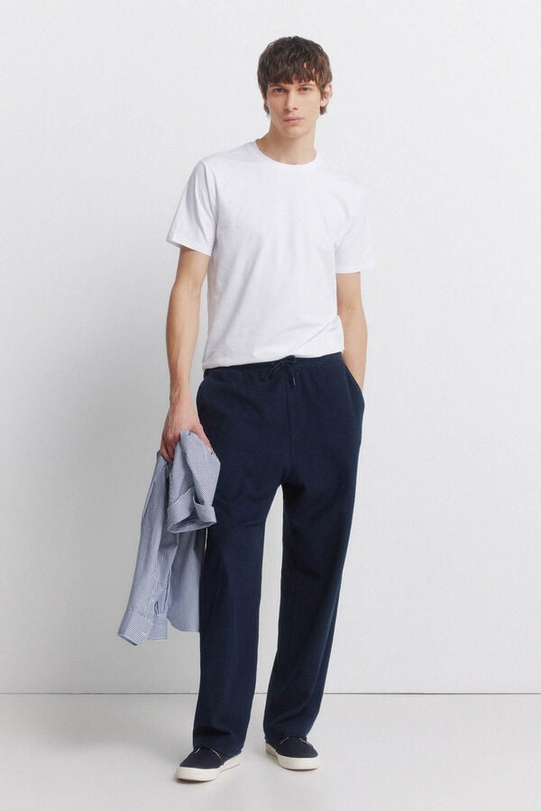 Springfield Lycra slim fit T-shirt white