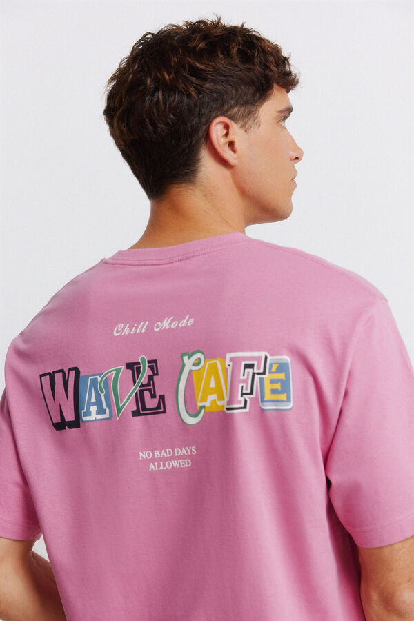 Springfield Coffee wave T-shirt pink