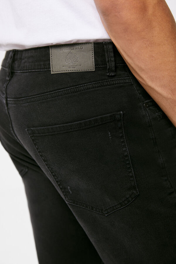 Springfield Jeans regular negro lavado gris oscuro