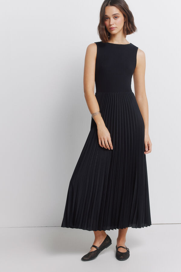 Springfield Haljina od dva materijala Crna