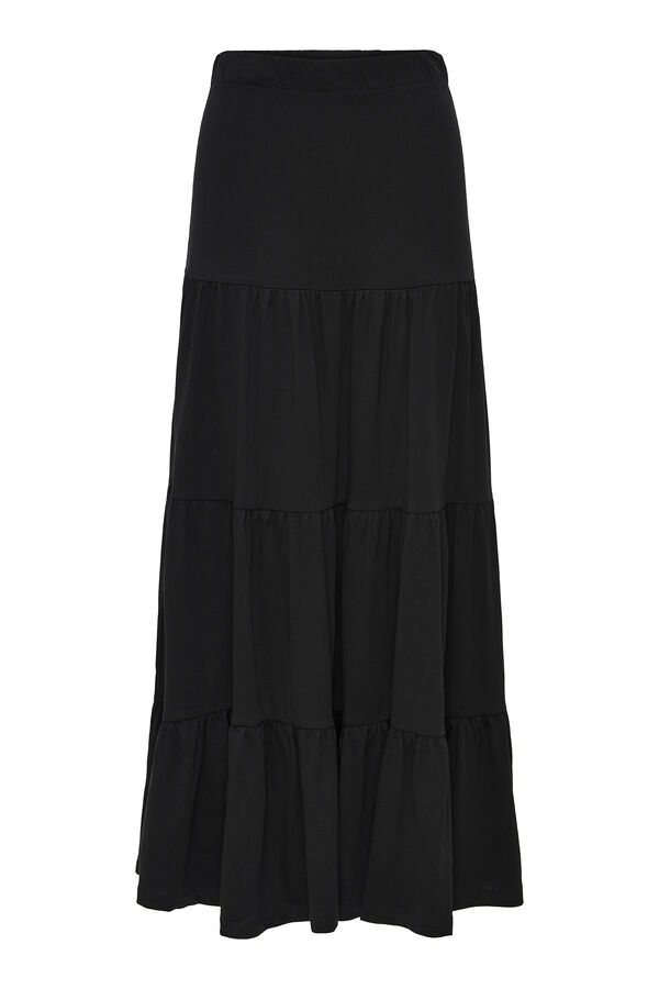 Springfield Long skirt with ruffles black