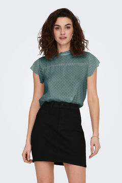 Springfield Short-sleeved plumetis blouse vert