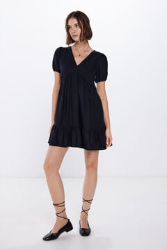Springfield Short lace dress with inserts black