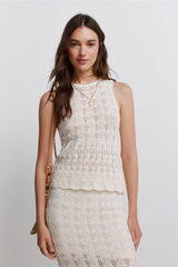 Springfield Pointelle vest top beige
