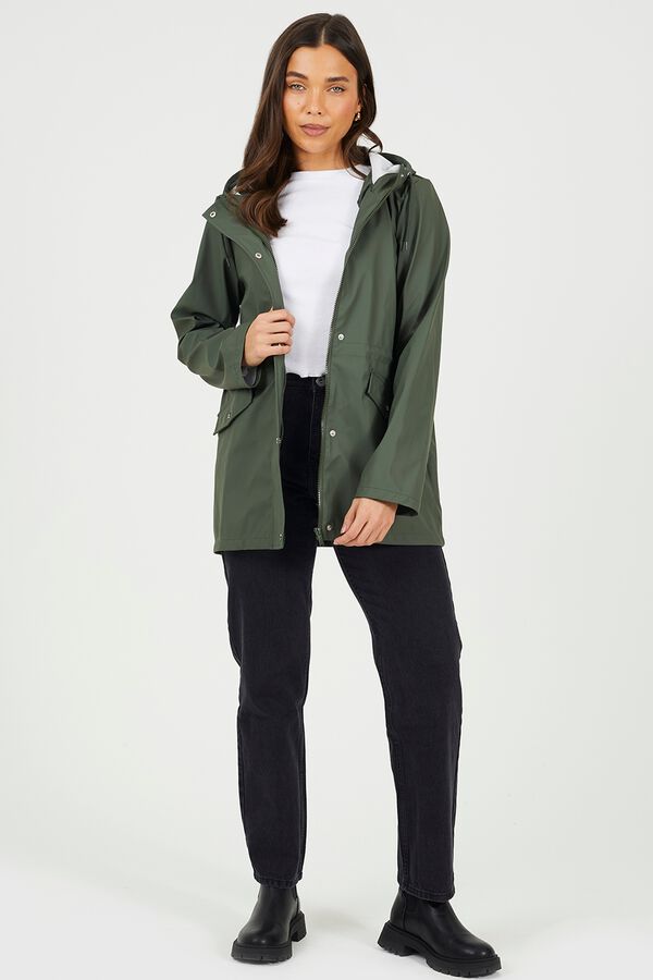 Brave Soul Hooded raincoat green