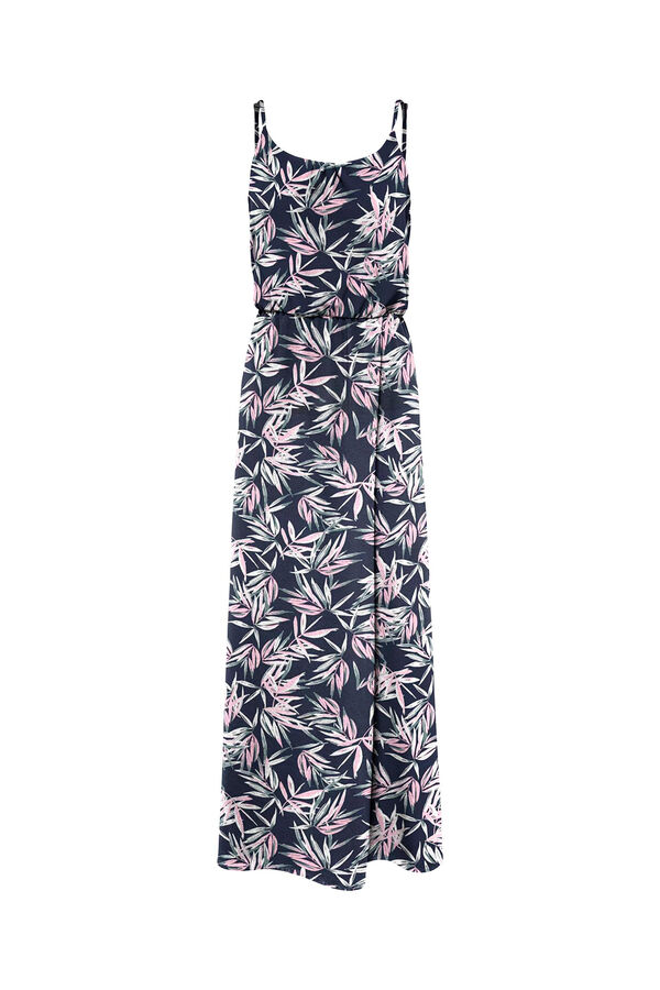 Springfield Strappy long printed dress grey mix