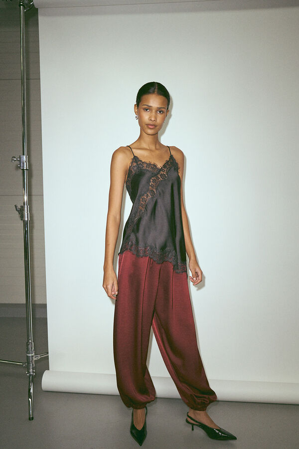 JDY Top lencero negro