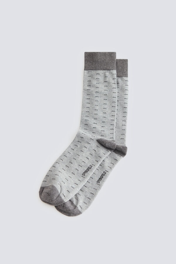 Springfield Grey 3-pack long socks black
