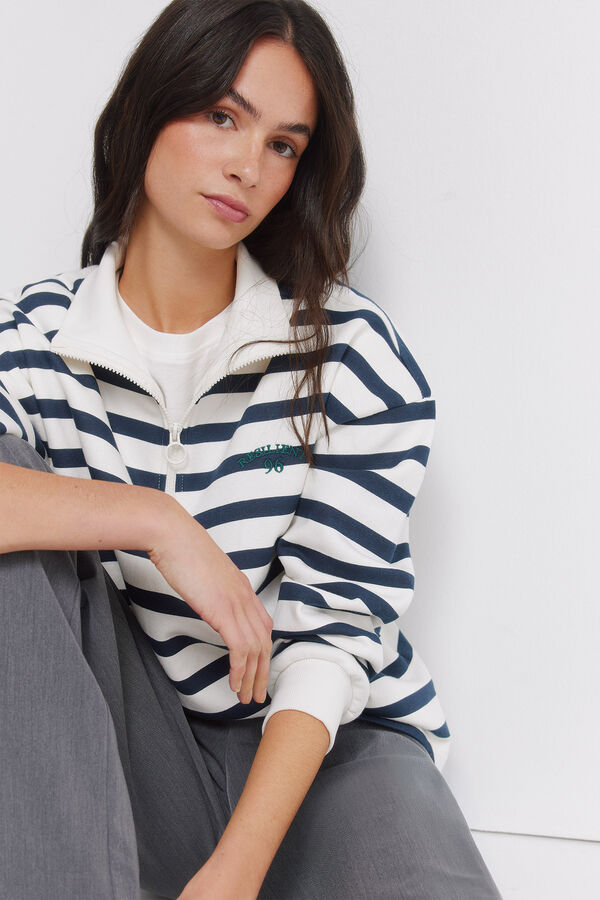 Springfield Striped sweatshirt brown