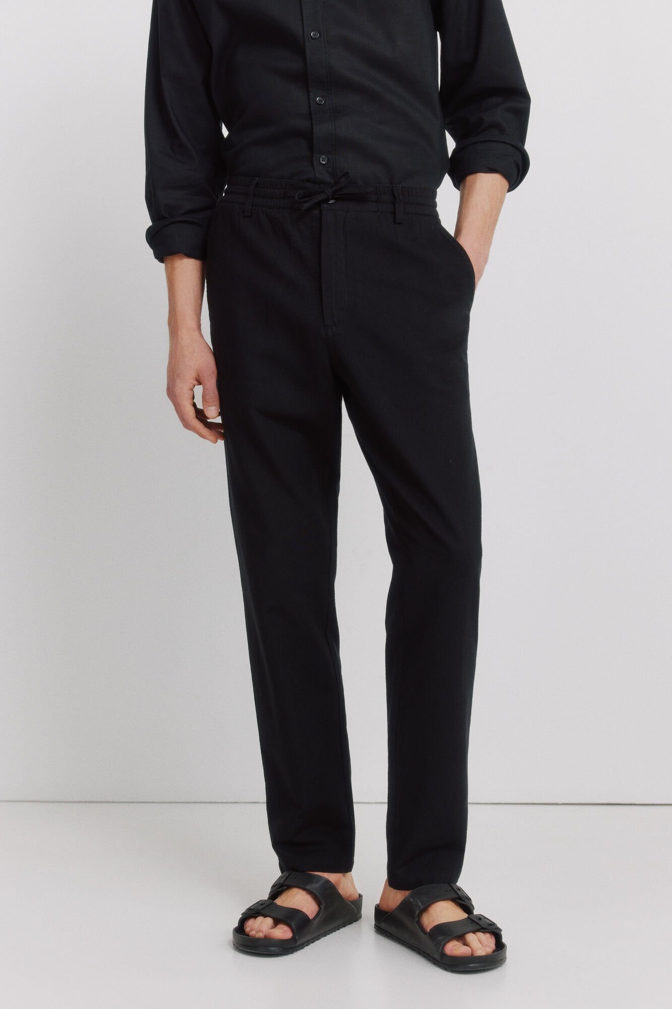 Springfield Linen comfort fit chinos