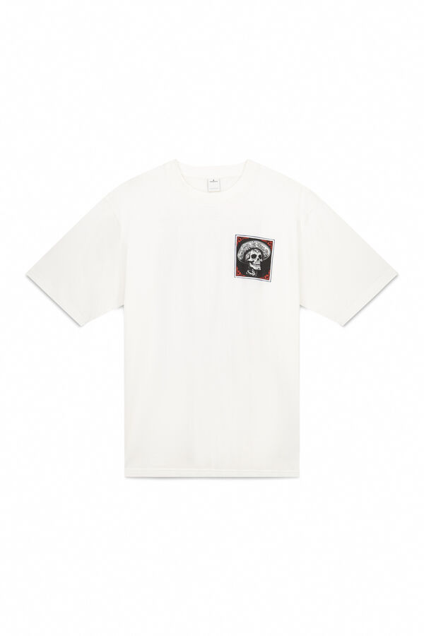 Springfield Skull Mex Hat T- T-shirt beige