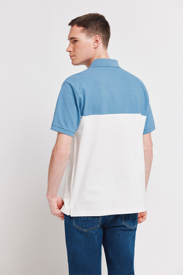 Springfield Piqu&eacute; regular fit polo shirt blue