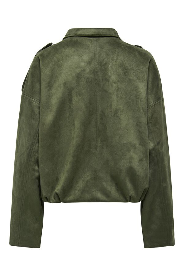 Only Faux suede jacket green