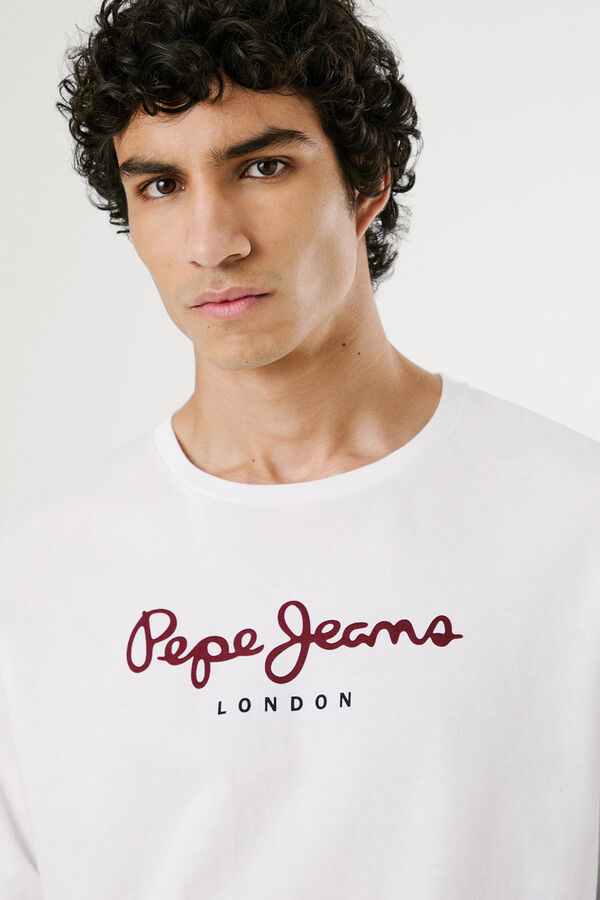 Pepe Jeans T-shirt manga comprida branco
