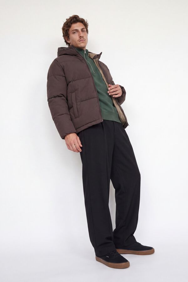 Jack & Jones Puffer jacket with hood brown
