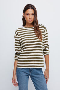 Springfield Striped chenille jumper with shoulder buttons