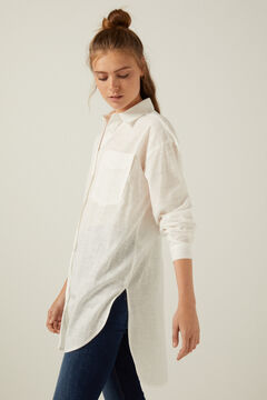 Springfield Long shirt with pocket white
