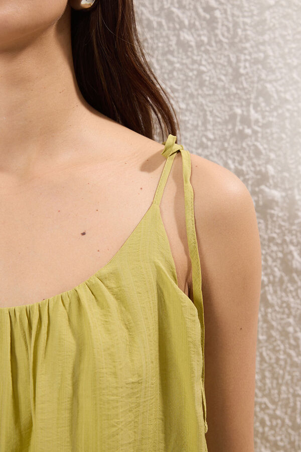 Trendyol Vestido largo de tirantes verde