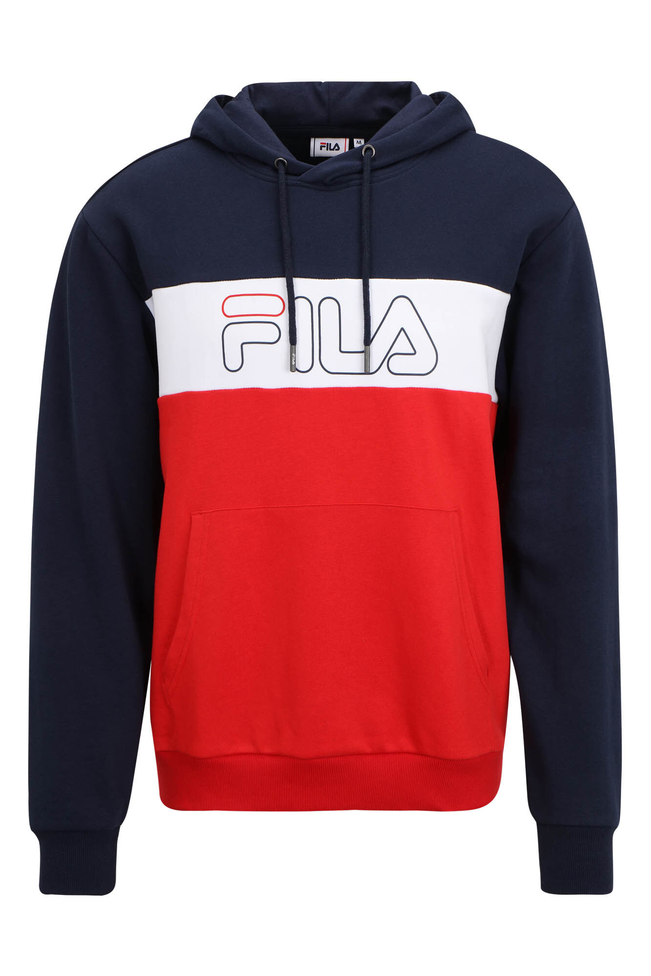 Red white and clearance blue fila hoodie