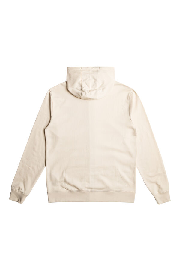Quiksilver Basic Zip - Sweatshirt com capuz para homem com fecho-&eacute;clair bege
