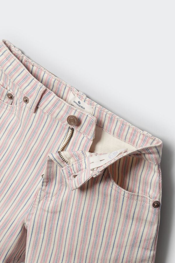 Springfield Kids Roze prugasti &scaron;orts za devojčice Roze
