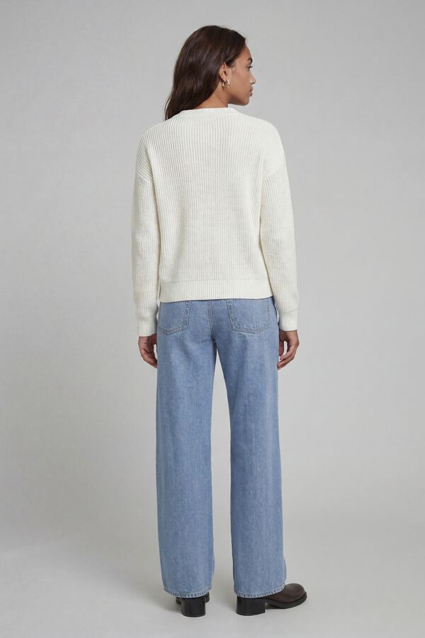 JJ REBEL Regular knit jumper white