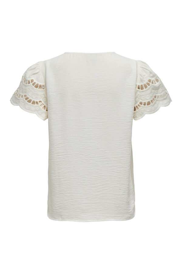 Springfield Top with lace sleeves white