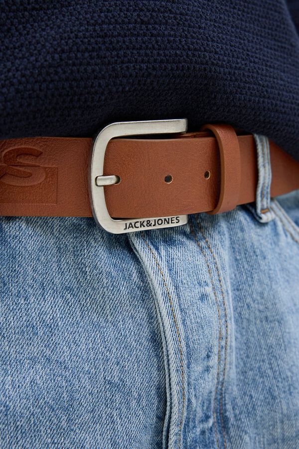 Jack & Jones 100% leather belt nude
