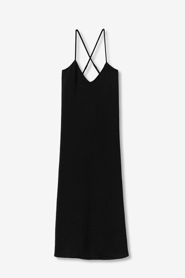 Tiffosi Slim dress with crossed straps black