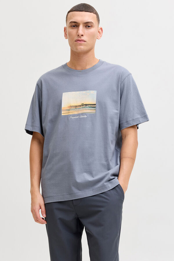 Jack & Jones Printed short sleeve shirt blue