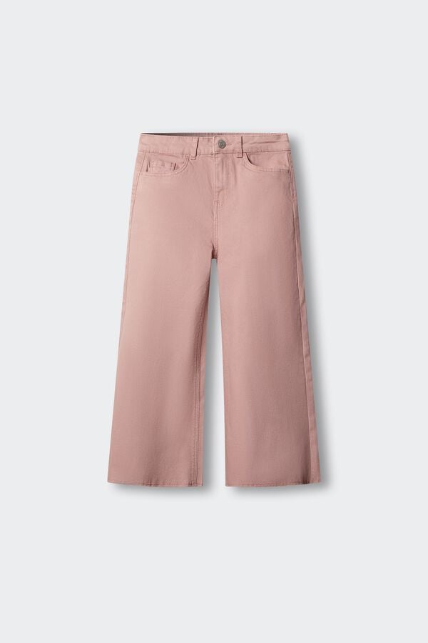 Springfield Kids Osnovne culotte pantalone od kepera za devojčice Roze