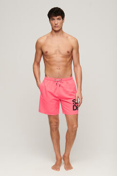 Springfield 43.2 cm Sportswear swim shorts with logo in recycled material pink