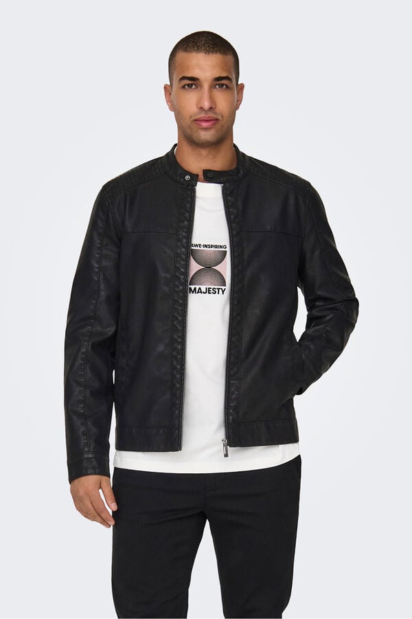 Only & Sons Biker jacket black