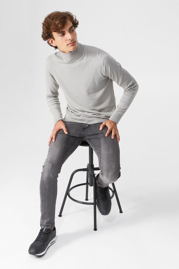 Inside Jersey de punto cuello vuelto gris