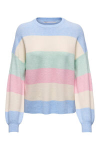 Only Jersey de rayas cuello redondo